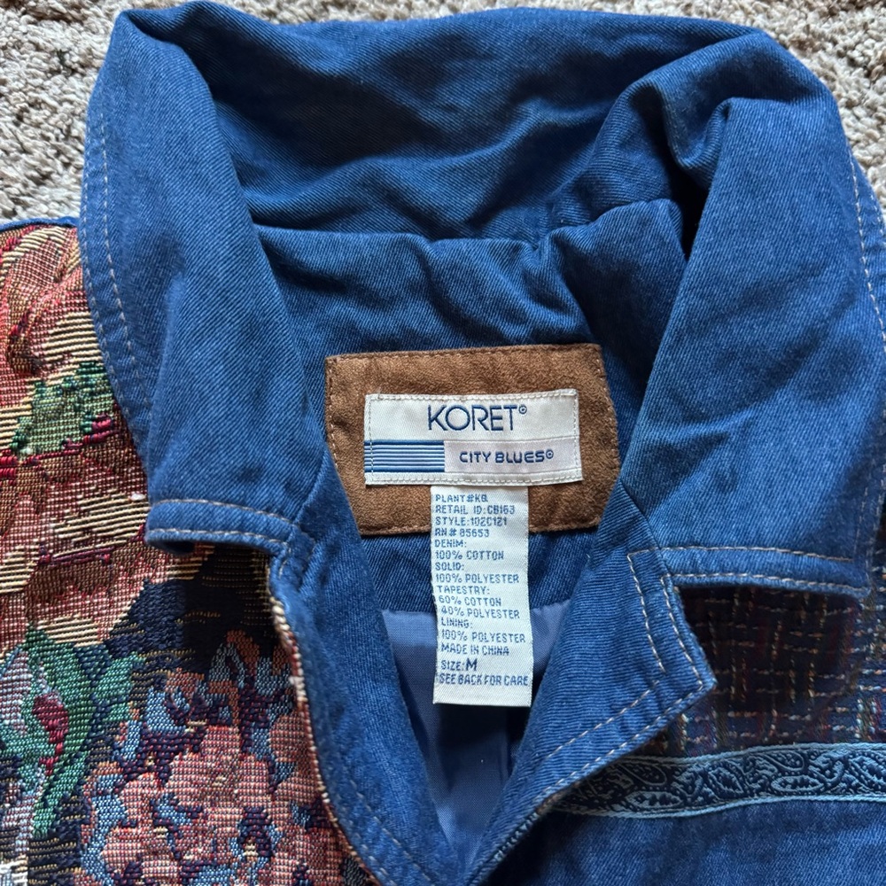 Vintage Patchwork Fall Denim Jacket Koret Women’s… - image 2